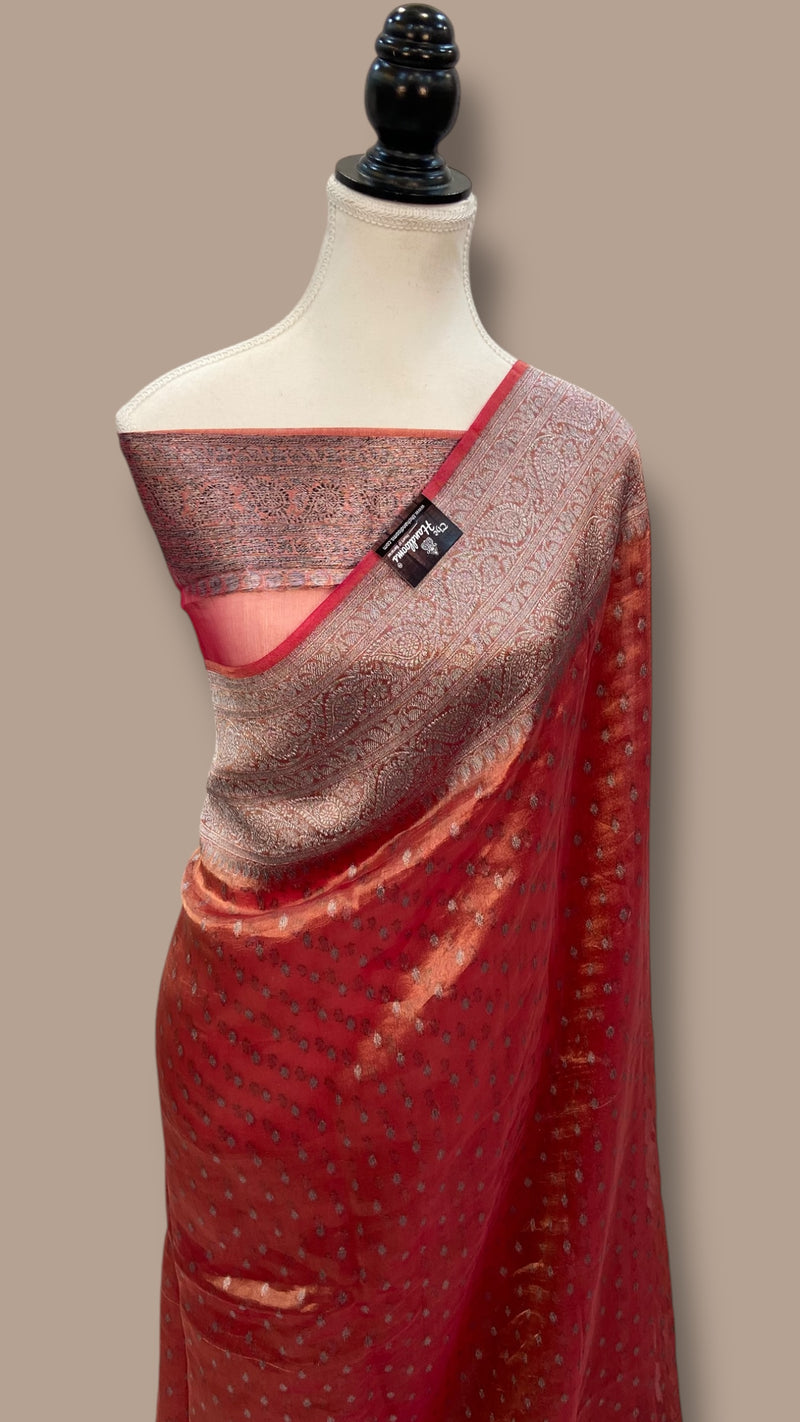 Pure Kora Tissue Handloom Banarasi Saree - The Handlooms