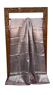 Pure Kora Tissue Tanchui Handloom Banarasi Saree - The Handlooms