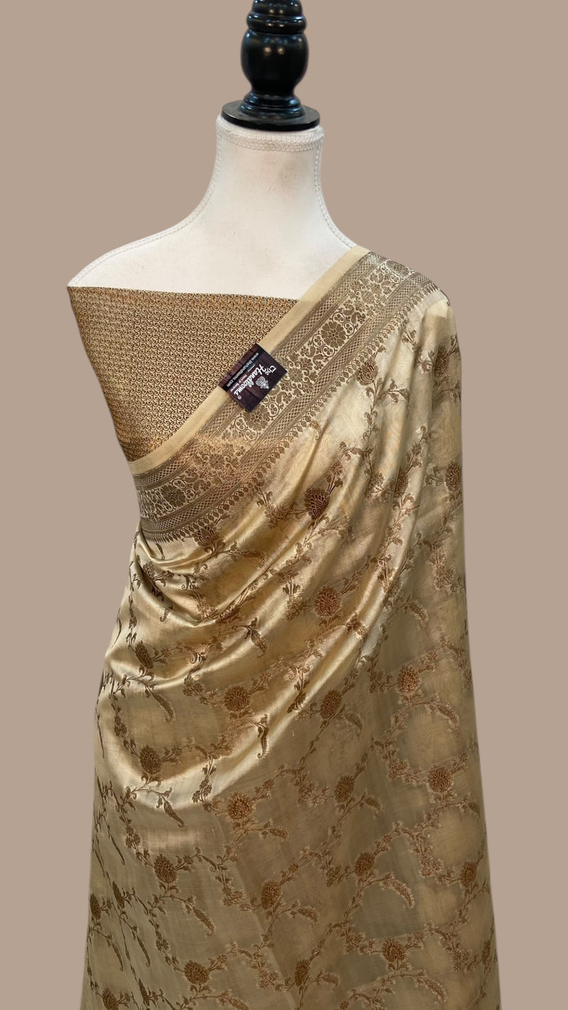 Pure Mango Silk Banarasi Handloom Saree - The Handlooms