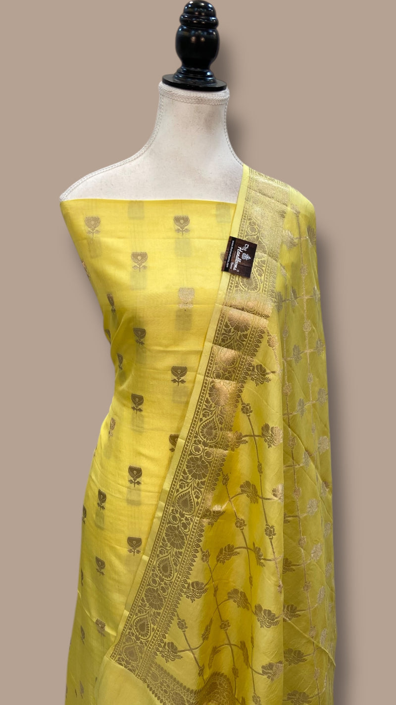 Pure Mango Silk Dress Material - The Handlooms