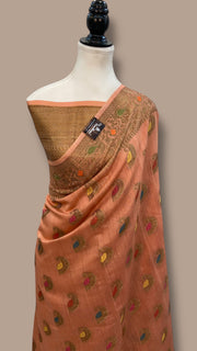 Moonga Georgette Handloom Banarasi Saree - The Handlooms