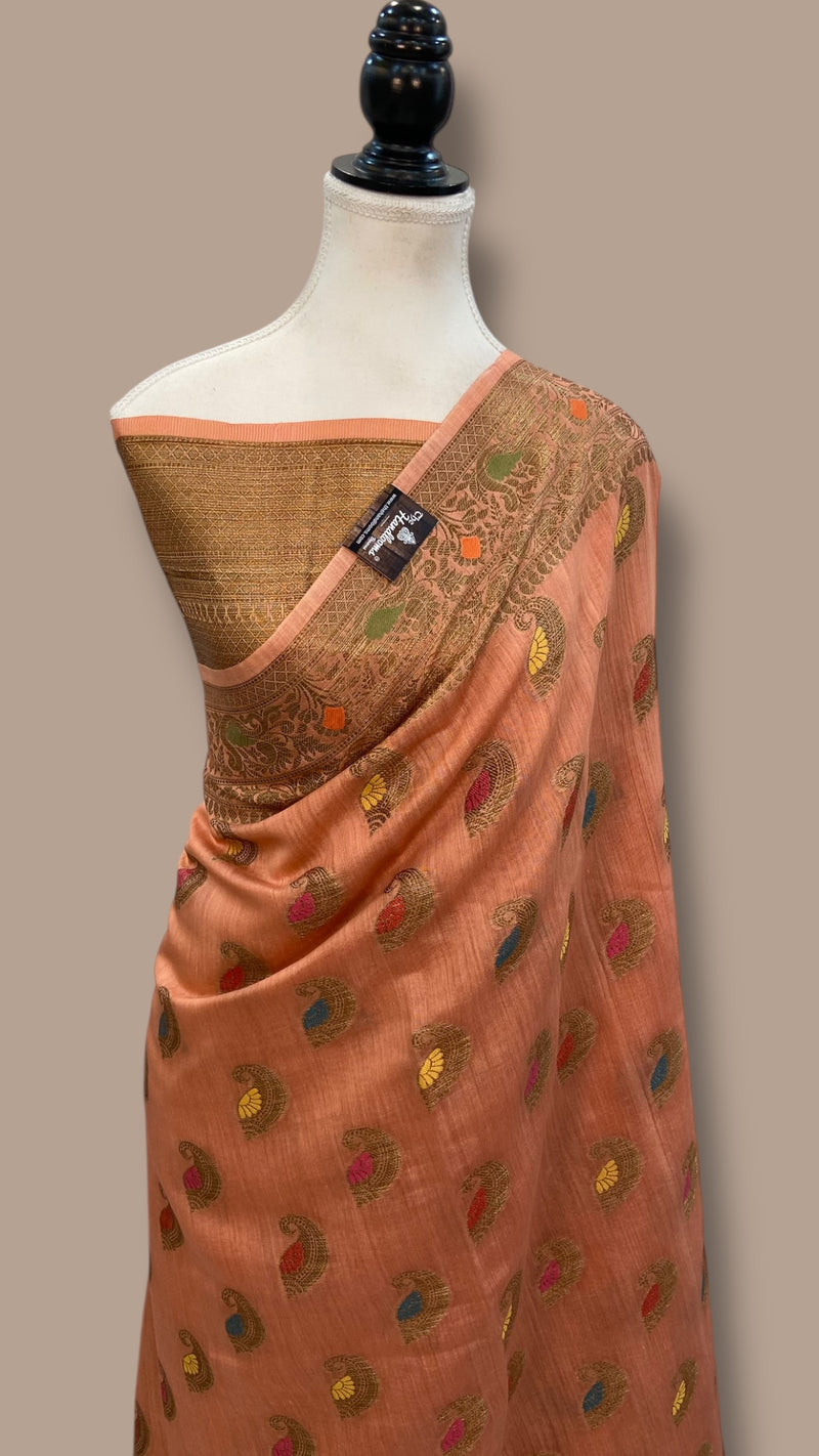 Moonga Georgette Handloom Banarasi Saree - The Handlooms