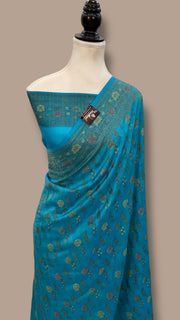 Pure Butter Crepe Banarasi Saree - The Handlooms