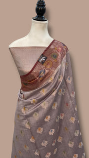 Pure Chiniya Silk Handloom Banarasi Saree - The Handlooms