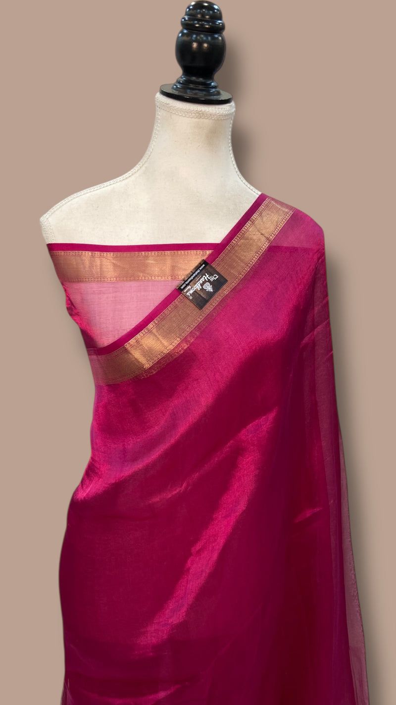 Pure Kora Tissue Handloom Banarasi Saree - The Handlooms
