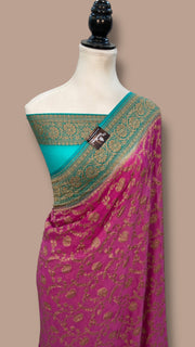 Pure Khaddi Georgette Handloom Banarasi Saree - The Handlooms