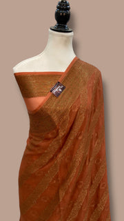 Pure Chiffon Khaddi Banarasi Saree - The Handlooms