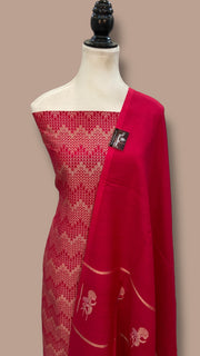 Pure Moonga Silk Banarasi Dress Material - The Handlooms