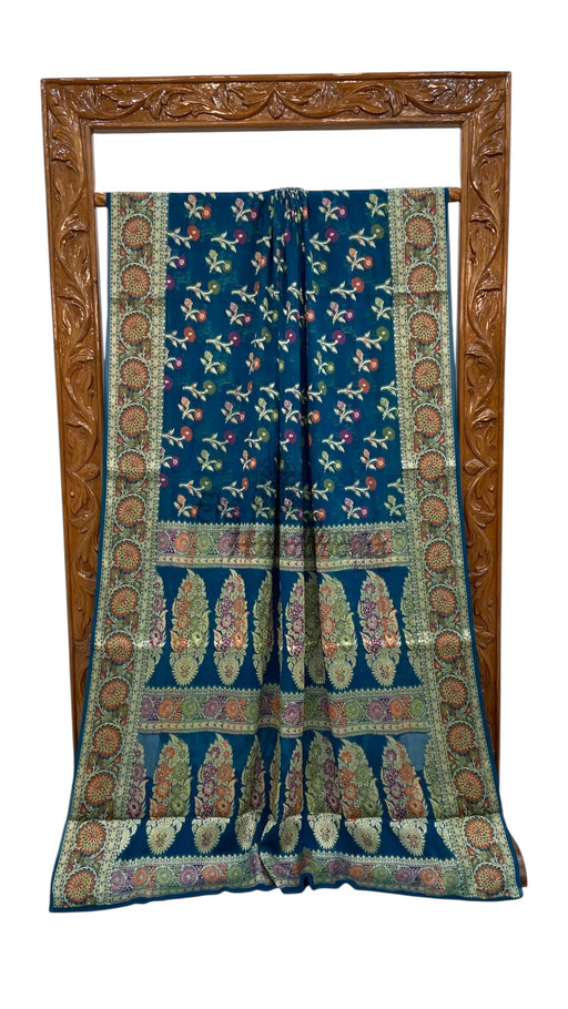 Pure Chiffon Khaddi Banarasi Saree - The Handlooms