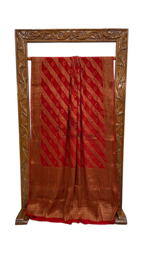 Pure Chiffon Khaddi Banarasi Saree - The Handlooms