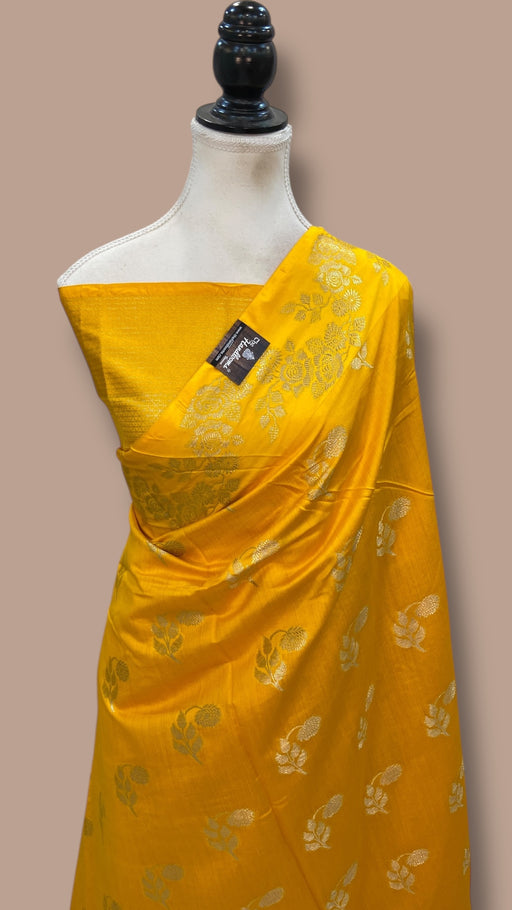 Pure Mango Silk Banarasi Handloom Saree - The Handlooms