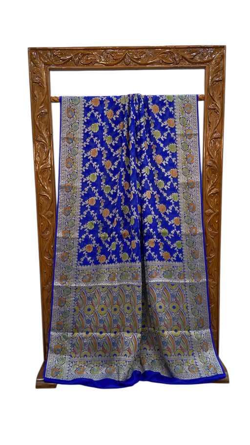 Pure Chiffon Khaddi Banarasi Saree - The Handlooms