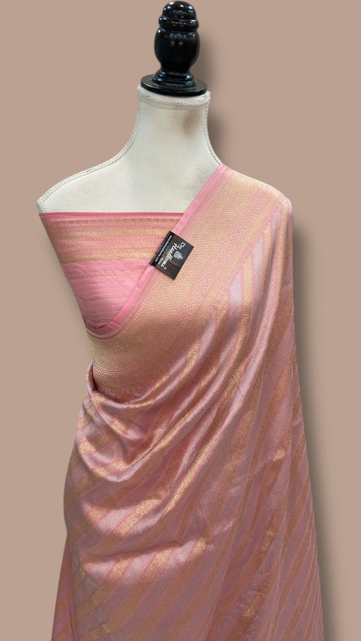 Pure Katan Silk Banarasi Handloom Saree - All Over Sona Roopa Jaal Work - The Handlooms