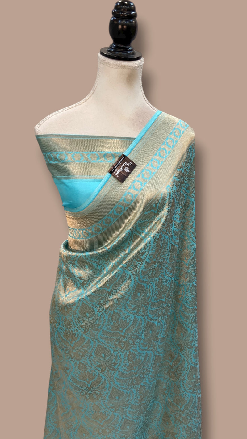 Pure Katan Silk Banarasi Handloom Saree - Tanchui Brocade - The Handlooms