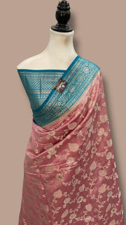 Pure Chiniya Silk Handloom Banarasi Saree - The Handlooms