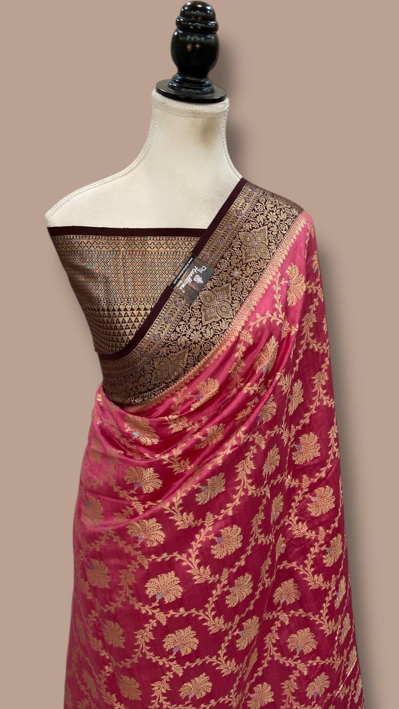 Pure Chiniya Silk Handloom Banarasi Saree - The Handlooms