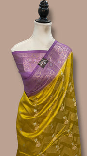 Pure Mango Silk Banarasi Handloom Saree - The Handlooms