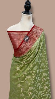 Pure Chiniya Silk Handloom Banarasi Saree - The Handlooms