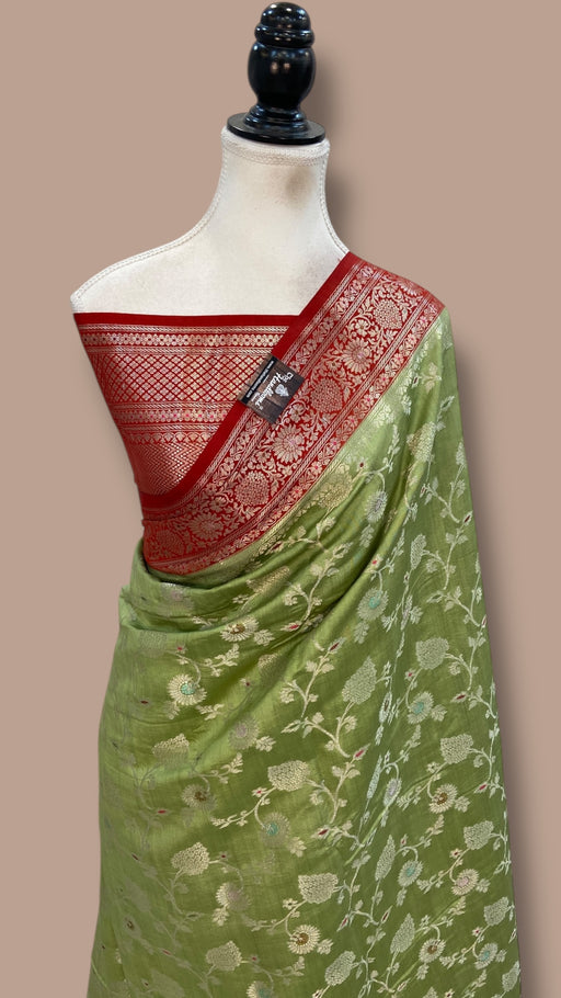 Pure Chiniya Silk Handloom Banarasi Saree - The Handlooms