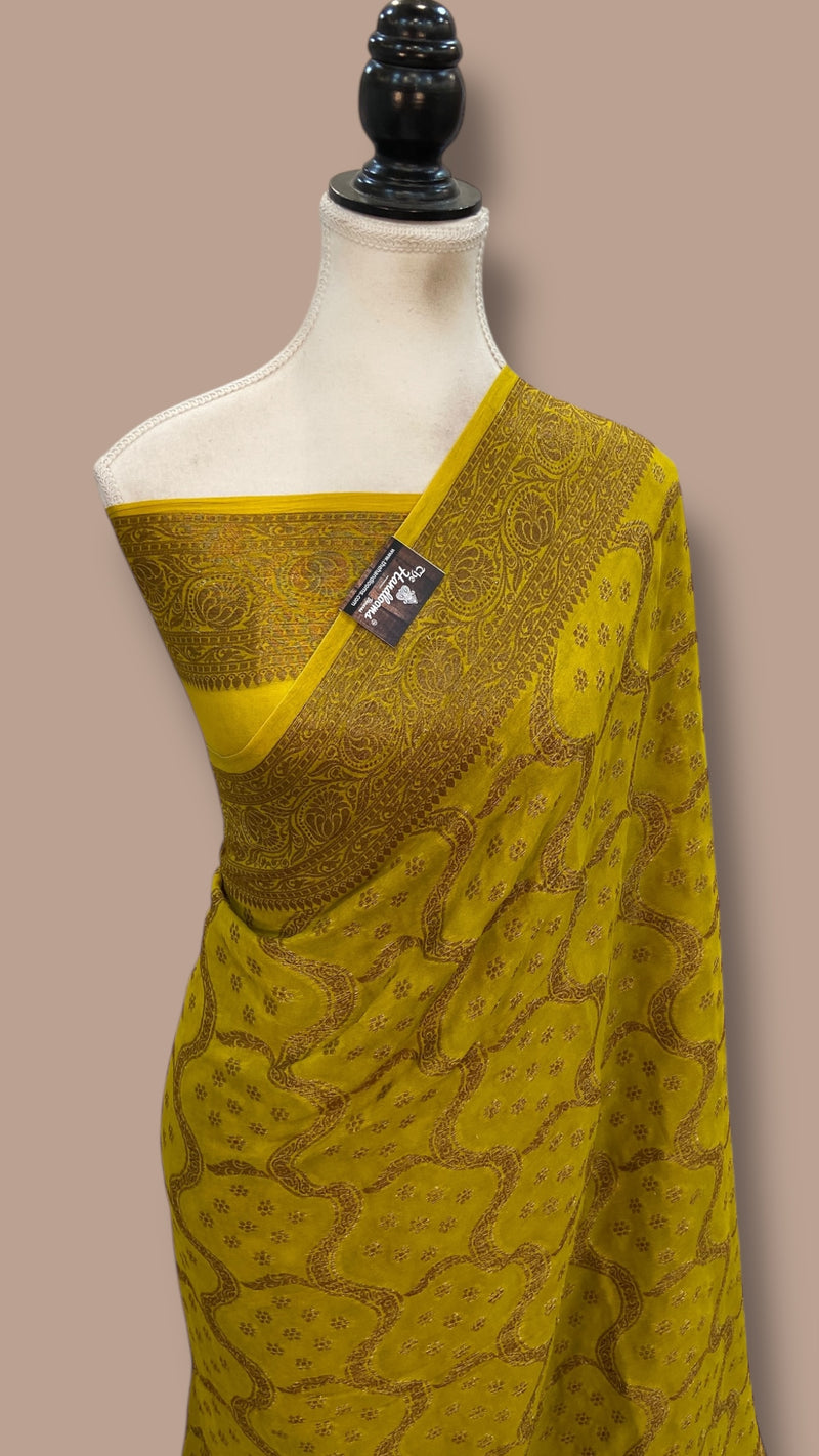 Pure Chiffon Khaddi Banarasi Saree