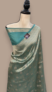 Pure Katan Silk Banarasi Handloom Saree - Tanchui Brocade With Sona Roopa - The Handlooms
