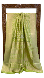 Pure Dupion Silk Banarasi Saree - Gold Zari - The Handlooms