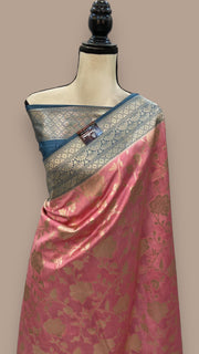 Pure Dupion Silk Banarasi Saree - Gold Zari - The Handlooms