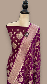 Khaddi Georgette Banarasi Dress material - The Handlooms