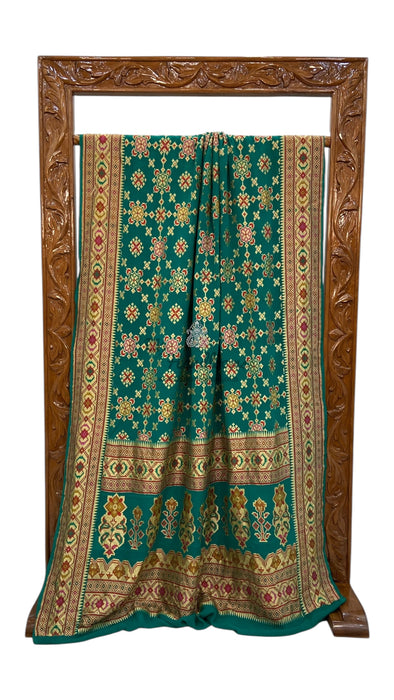 Pure Georgette Banarasi Handloom Saree - with meenakari work