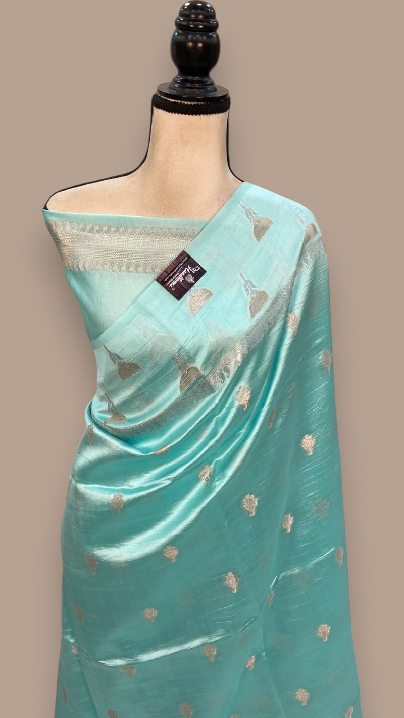 Pure Mango Silk Banarasi Handloom Saree - The Handlooms