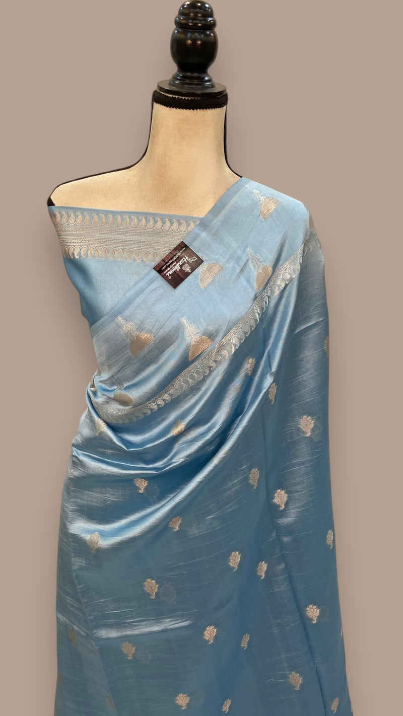 Pure Mango Silk Banarasi Handloom Saree - The Handlooms