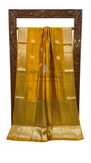 Pure Mango Silk Banarasi Handloom Saree - The Handlooms