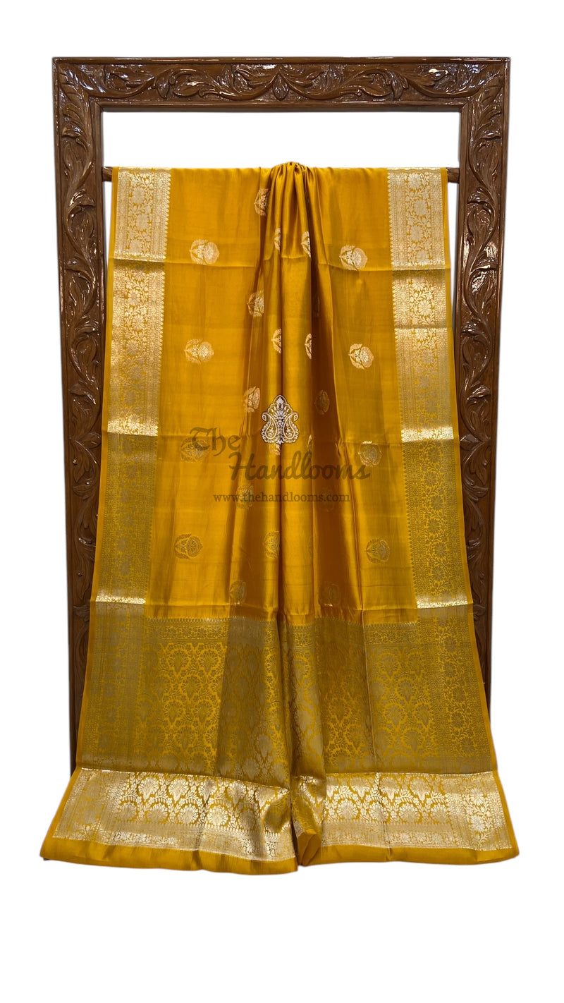 Pure Mango Silk Banarasi Handloom Saree - The Handlooms