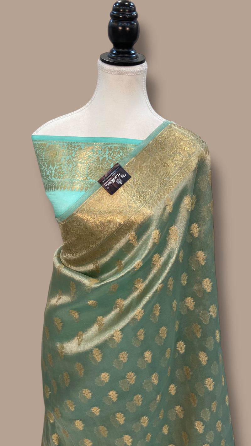 Pure Kora Tissue Handloom Banarasi Saree - The Handlooms
