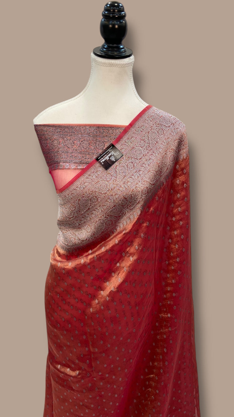 Pure Kora Tissue Handloom Banarasi Saree - The Handlooms