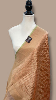 Pure Tissue Reshmi Zari Banarasi Brocade Handloom Dupatta - The Handlooms