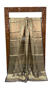 Pure Kora Tissue Tanchui Handloom Banarasi Saree - The Handlooms