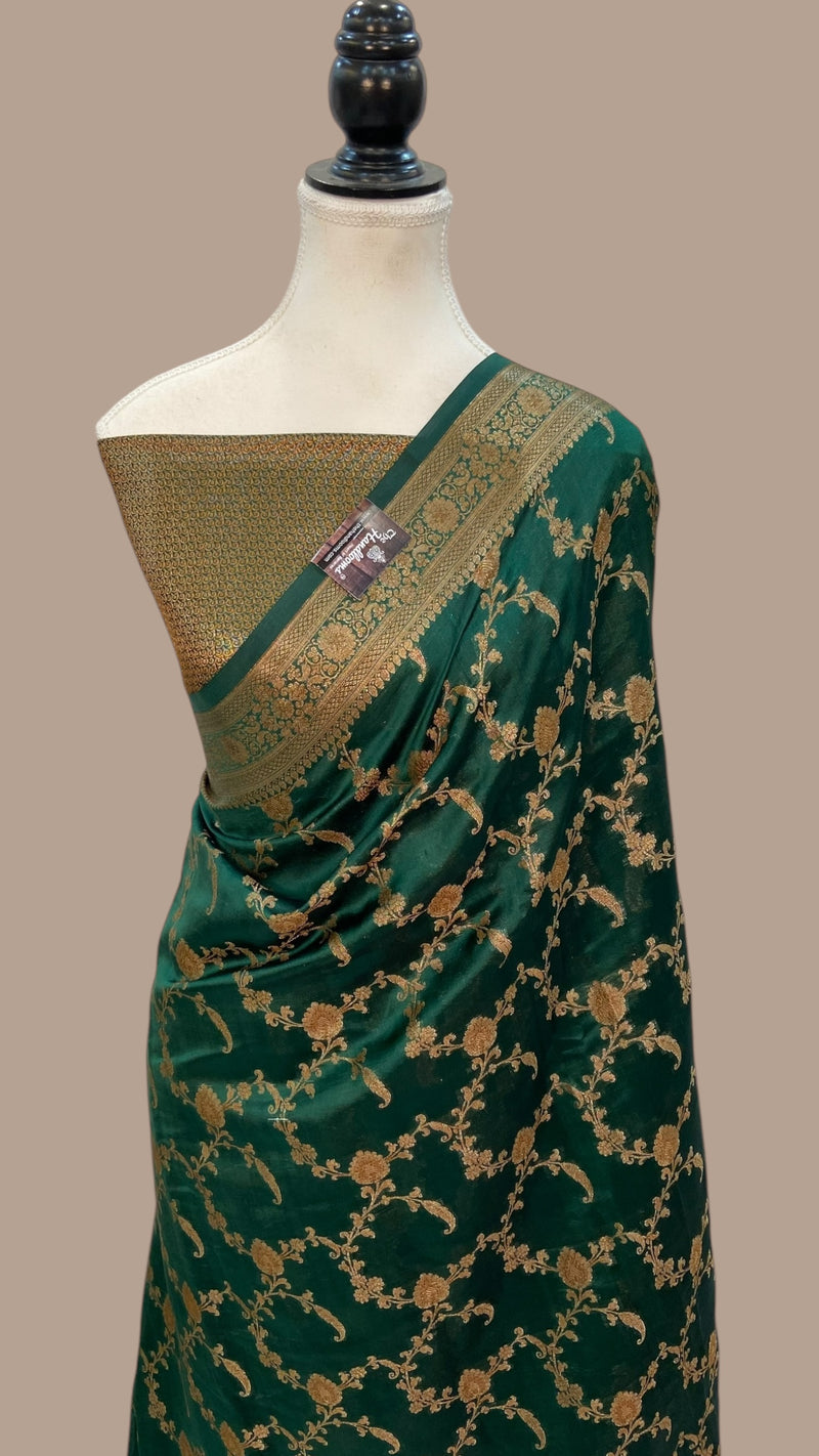 Pure Mango Silk Banarasi Handloom Saree - The Handlooms