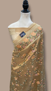 Pure Tissue Handloom Banarasi Saree With Chikankari - The Handlooms