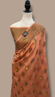 Moonga Georgette Handloom Banarasi Saree - The Handlooms