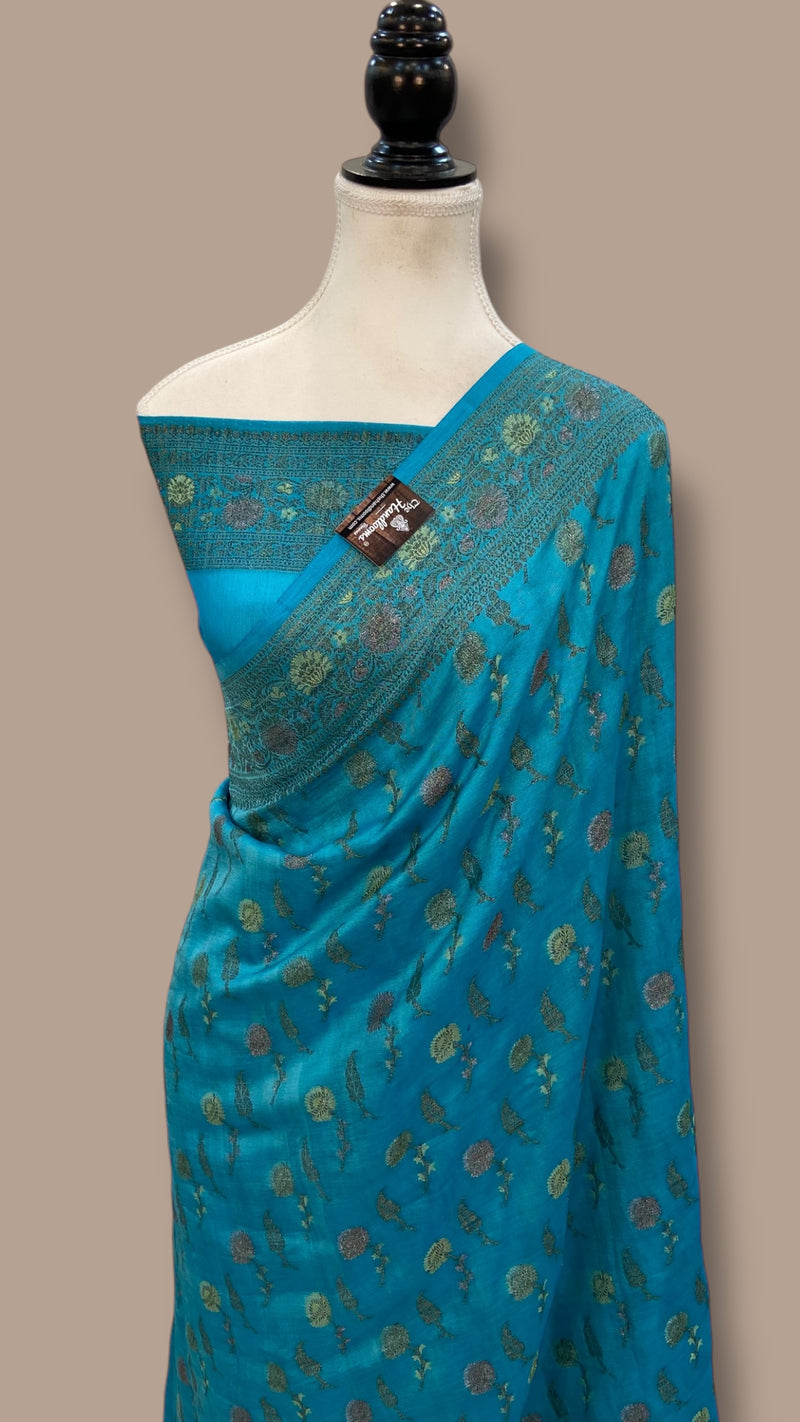 Pure Butter Crepe Banarasi Saree - The Handlooms