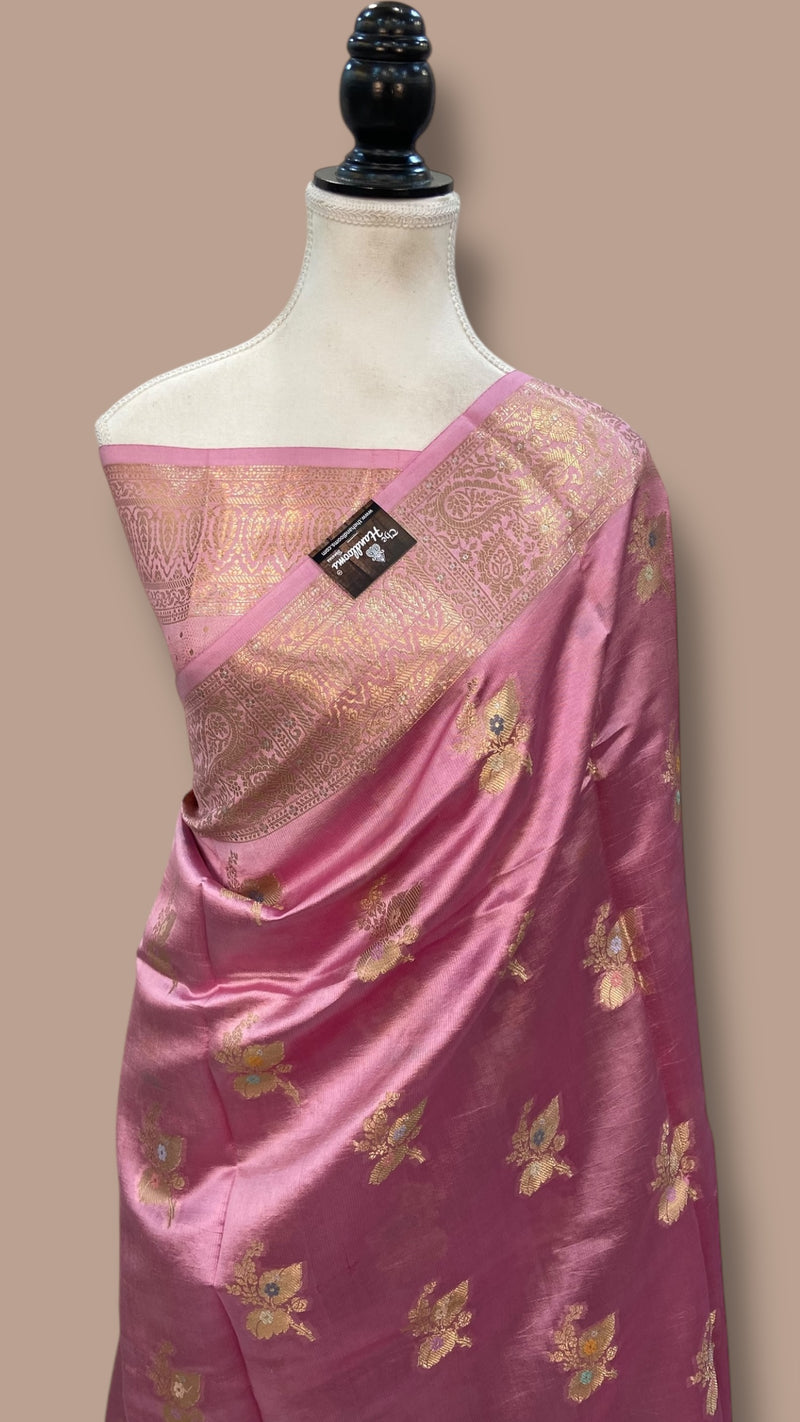 Pure Mango Silk Banarasi Handloom Saree - The Handlooms