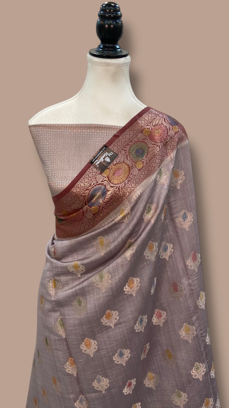 Pure Chiniya Silk Handloom Banarasi Saree - The Handlooms