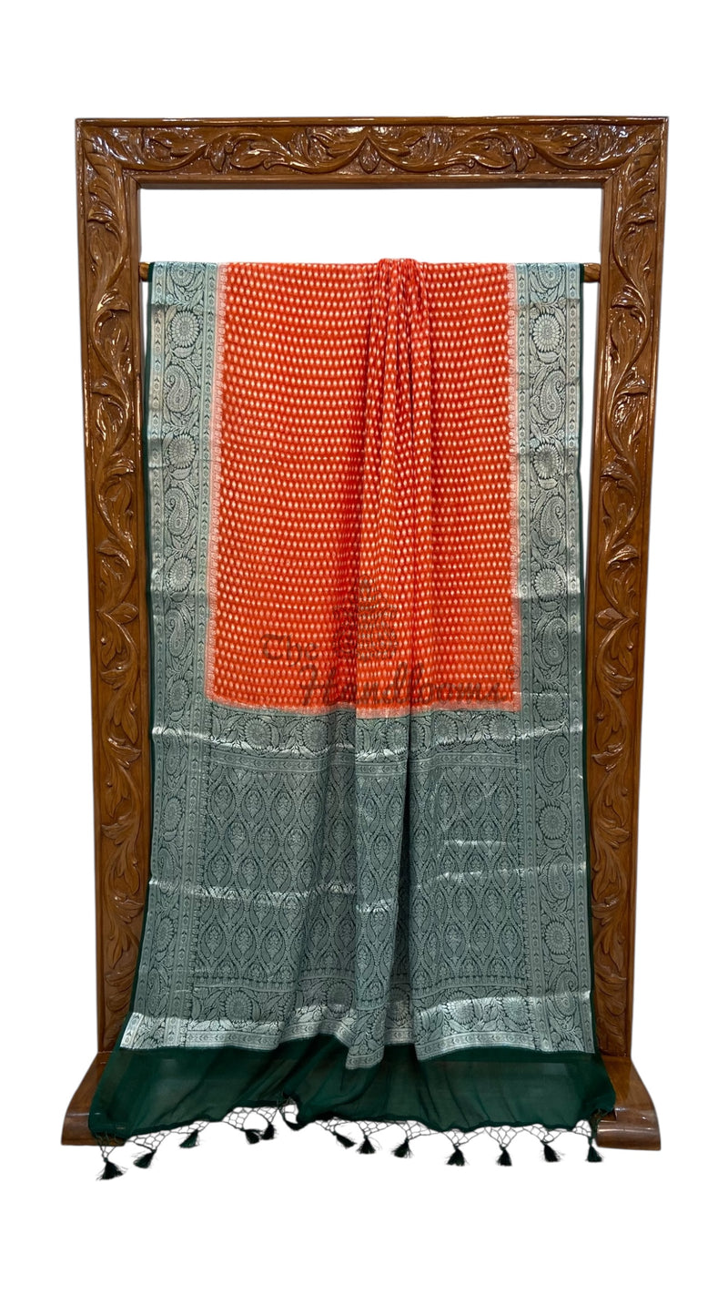 Pure Chiffon Khaddi Banarasi Saree - The Handlooms