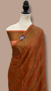 Pure Chiffon Khaddi Banarasi Saree - The Handlooms