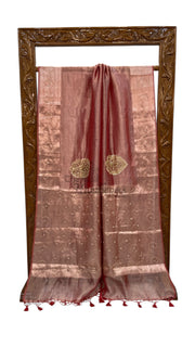 Pure Kora Tissue Handloom Banarasi Saree - Handwork - The Handlooms