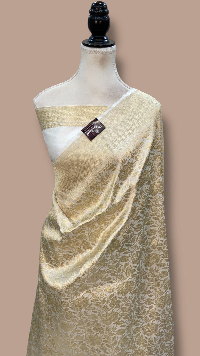 Pure Katan Silk Banarasi Handloom Saree - Tanchui Brocade - The Handlooms