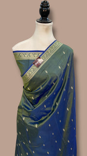 Pure Katan Silk Reshmi Zari Banarasi Handloom Saree - The Handlooms