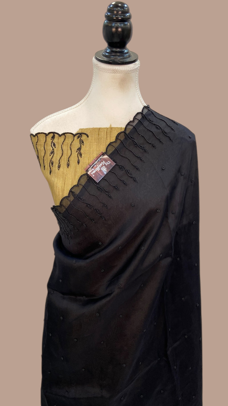 Pure Organza Handloom Banarasi Saree - Handwork - The Handlooms