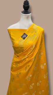 Pure Mango Silk Banarasi Handloom Saree - The Handlooms